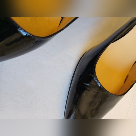 Cole Haan Women's Patent Leather Black Pointed Toe Heels SZ 7.5 Made in Brazil - Picture 14 of 15